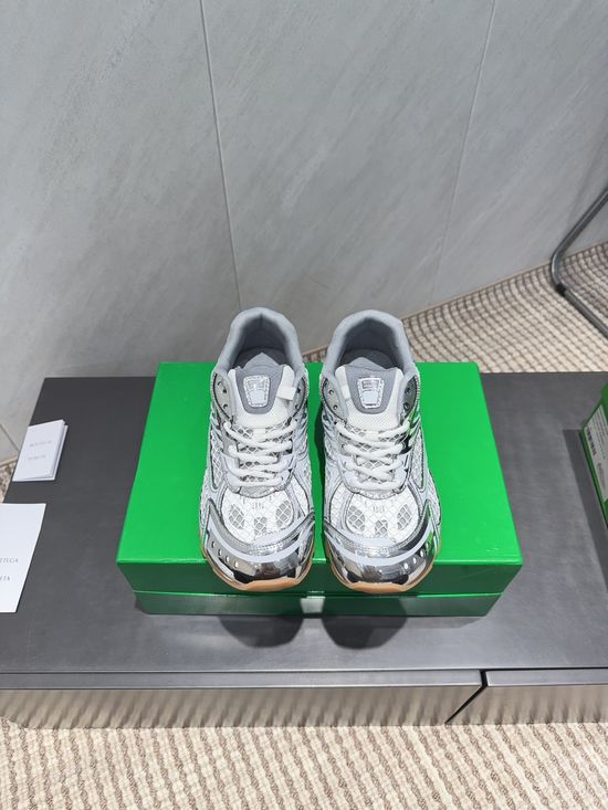 Bottega Veneta Geometric Sole Breathable Mesh Height Boosting Chunky Sneakers