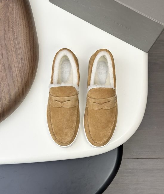 Brunello Cucinelli Premium Suede Leather Casual Comfort Sneakers