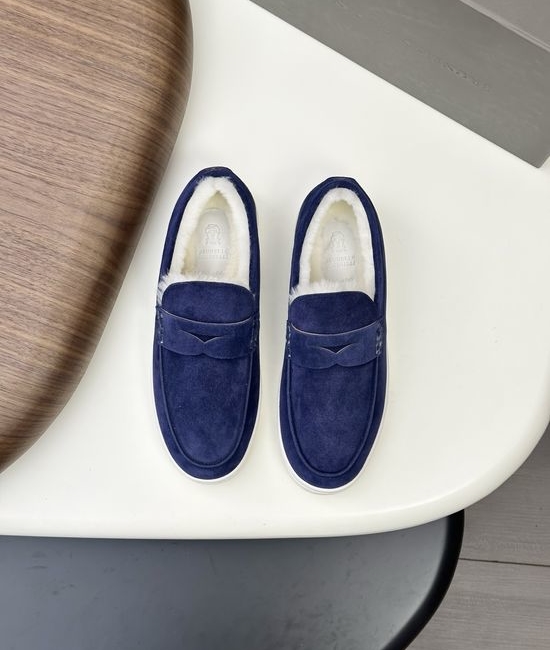 Brunello Cucinelli Premium Suede Leather Casual Comfort Sneakers