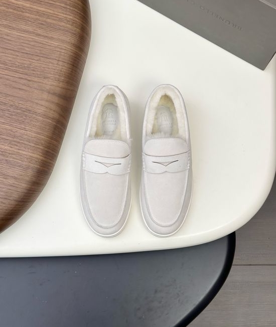 Brunello Cucinelli Premium Suede Leather Casual Comfort Sneakers