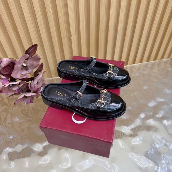 Gucci Horsebit Casual Mules Comfort Leather Shoes