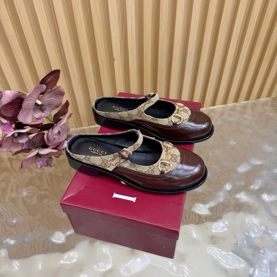 Gucci Horsebit Casual Mules Comfort Leather Shoes