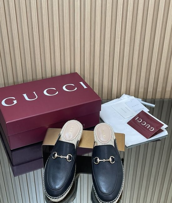 Gucci Classic Espadrille Loafers Comfortable Slip On Casual Shoes