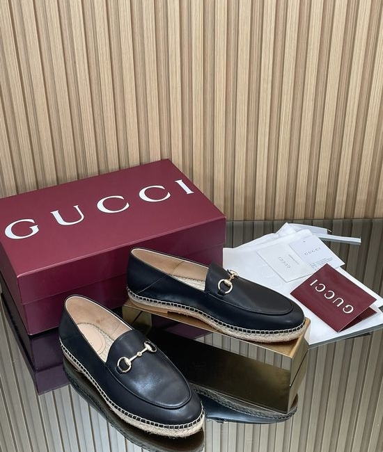Gucci Classic Espadrille Loafers Comfortable Slip On Casual Shoes
