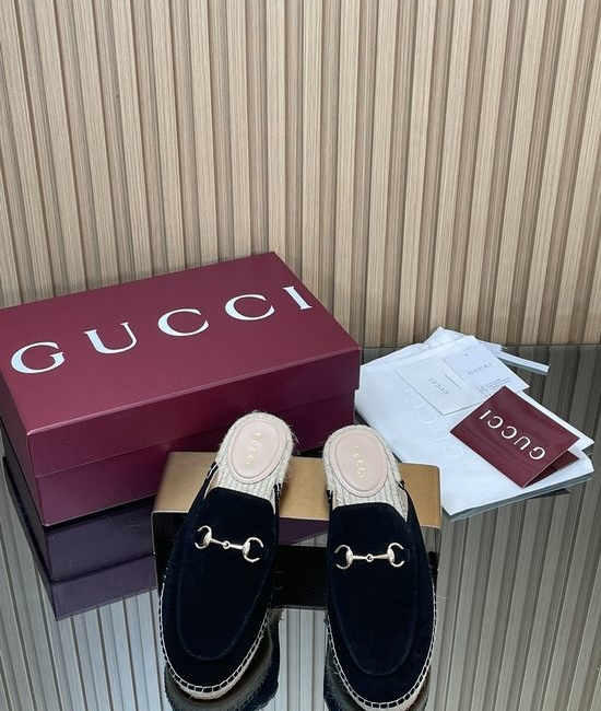 Gucci Classic Espadrille Loafers Comfortable Slip On Casual Shoes
