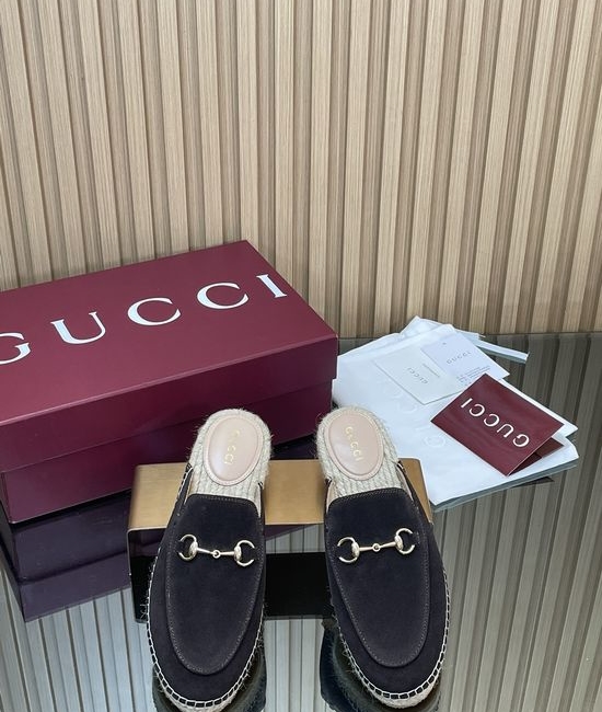 Gucci Classic Espadrille Loafers Comfortable Slip On Casual Shoes