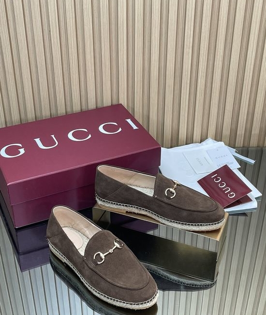 Gucci Classic Espadrille Loafers Comfortable Slip On Casual Shoes