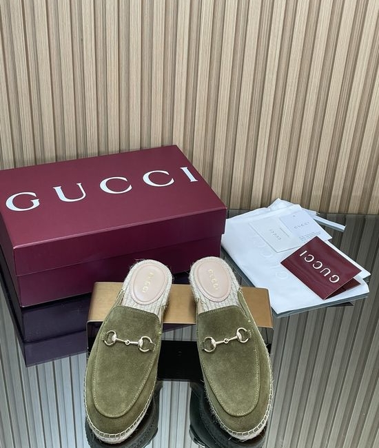 Gucci Classic Espadrille Loafers Comfortable Slip On Casual Shoes