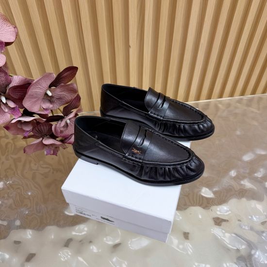 Yves Saint Laurent Classic Logo Loafers with Almond Toe Design