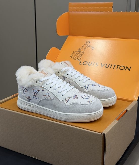 Louis Vuitton LV Fur Lined Warm Lightweight Casual Athletic Sneakers