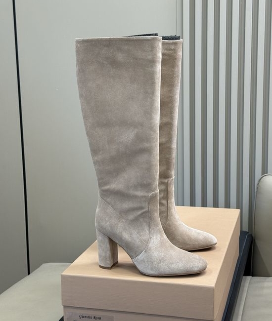 Gianvito Rossi Retro Suede Low Block Heel Ankle Boots Comfortable