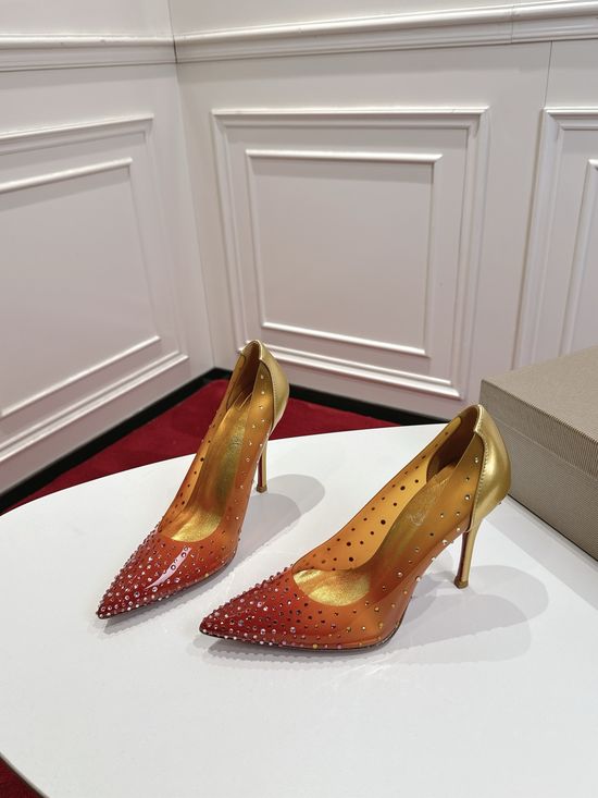 Christian Louboutine Premium Gradient Rhinestone Heels Soft Lining Genuine Leather Sole