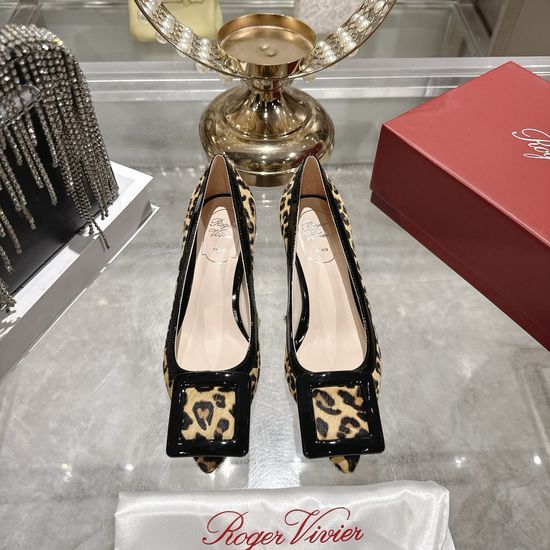 Roger Viver Pointed Toe Block Heel Sandals with Buckle