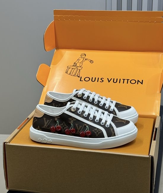 Louis Vuitton LV Monogram Denim Vintage Style Casual Sneakers