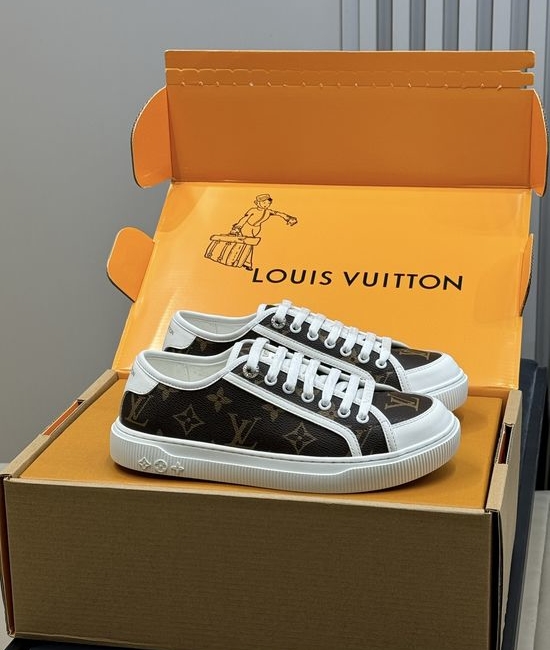 Louis Vuitton LV Monogram Denim Vintage Style Casual Sneakers
