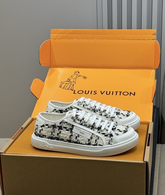 Louis Vuitton LV Monogram Denim Vintage Style Casual Sneakers