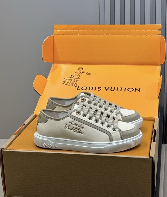 Louis Vuitton LV Monogram Denim Vintage Style Casual Sneakers