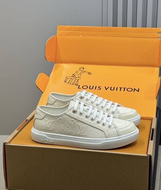 Louis Vuitton LV Monogram Denim Vintage Style Casual Sneakers