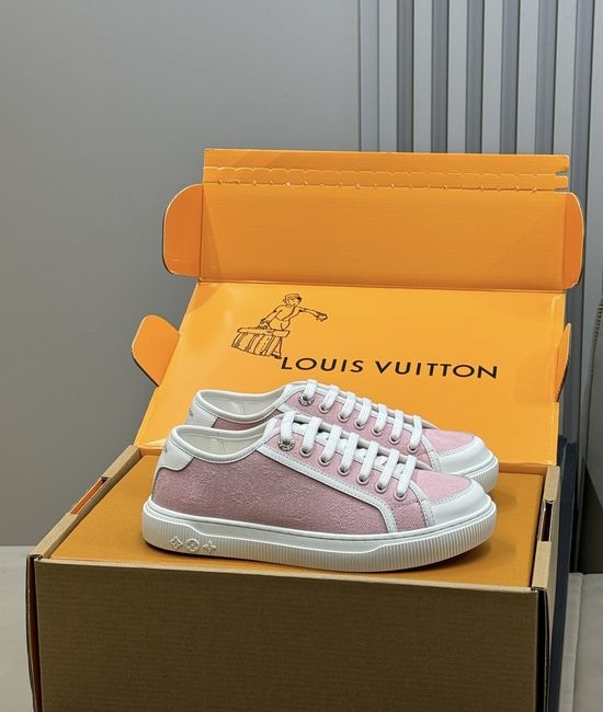 Louis Vuitton LV Monogram Denim Vintage Style Casual Sneakers