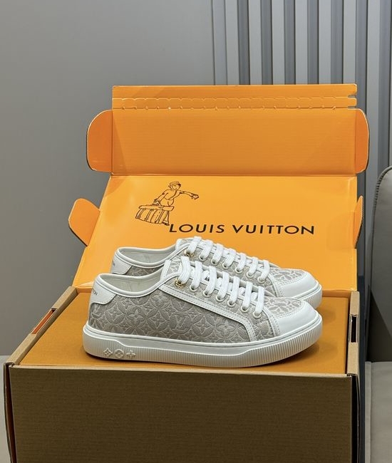 Louis Vuitton LV Monogram Denim Vintage Style Casual Sneakers
