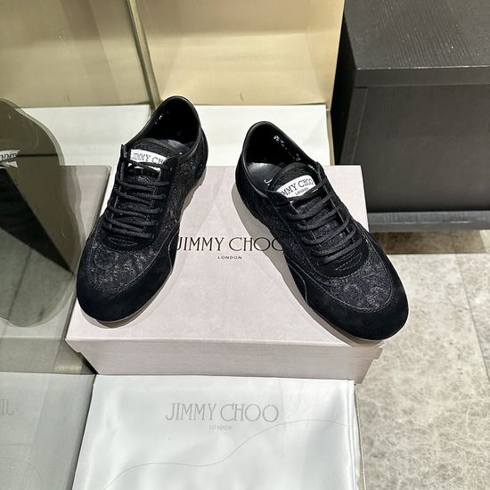 Jimmy Choo Premium Leather Casual Sneakers Comfortable Stylish Daily Wear Shoes
