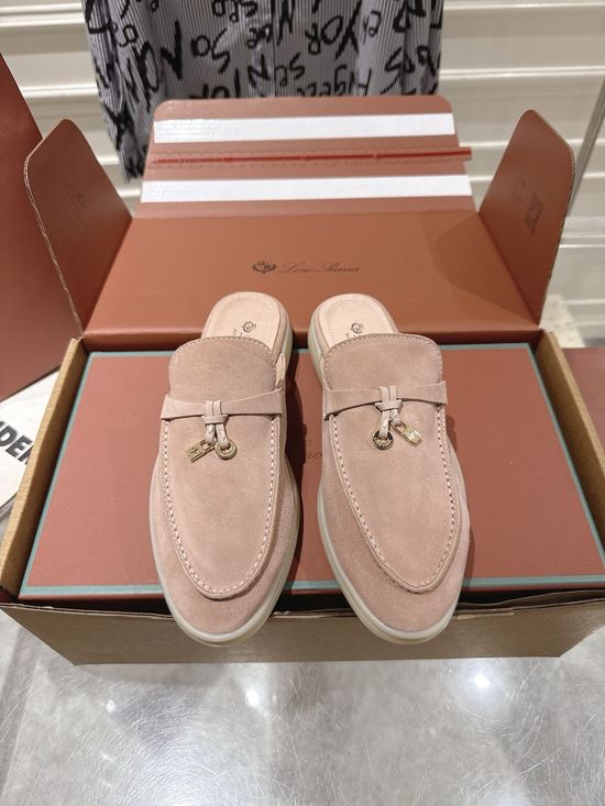 Loro Piana Soft Leather Slip-on Lightweight Breathable Comfortable Mules