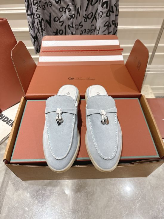 Loro Piana Soft Leather Slip-on Lightweight Breathable Comfortable Mules