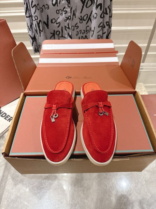 Loro Piana Soft Leather Slip-on Lightweight Breathable Comfortable Mules