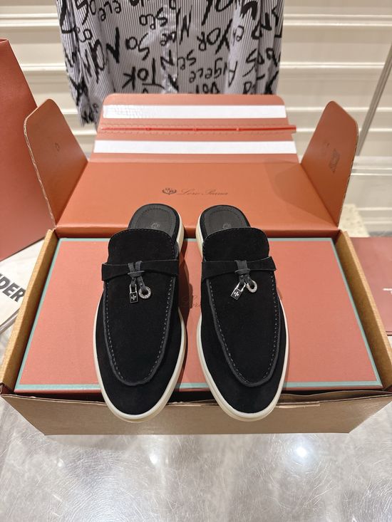 Loro Piana Soft Leather Slip-on Lightweight Breathable Comfortable Mules