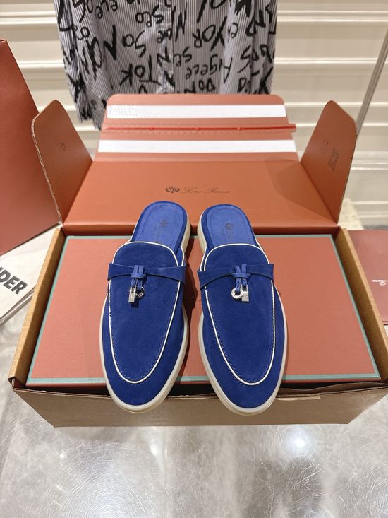 Loro Piana Soft Leather Slip-on Lightweight Breathable Comfortable Mules