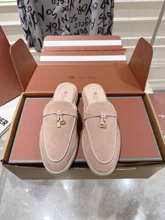 Loro Piana Soft Leather Slip-on Lightweight Breathable Comfortable Mules