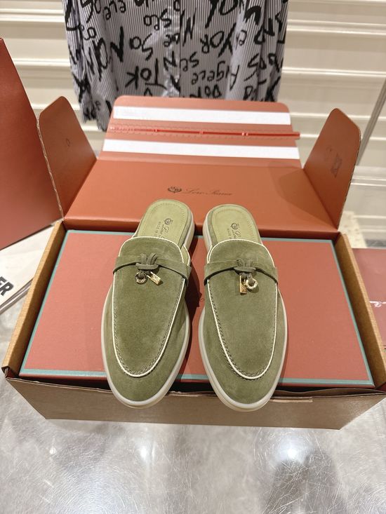 Loro Piana Soft Leather Slip-on Lightweight Breathable Comfortable Mules