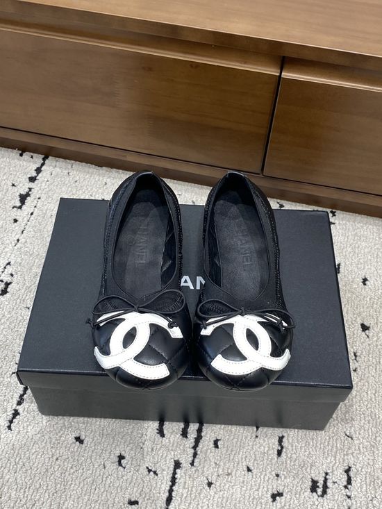 Chanel Bowknot Lambskin Ballet Flats For Casual Wear