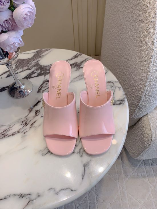 Chanel Diamond-Studded High-Heeled Slippers