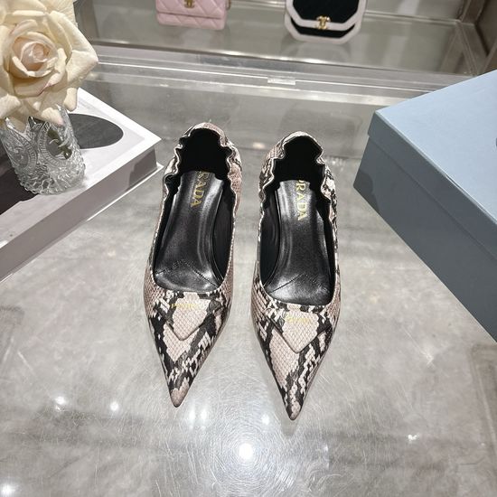 Prada Pointed Toe High Heel Dress Shoes with Buckle