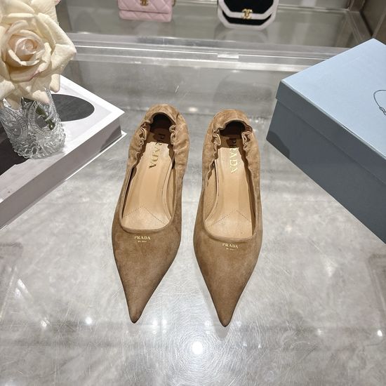 Prada Pointed Toe High Heel Dress Shoes with Buckle