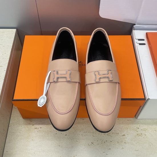 Hermes Color Block Low Heel Mary Jane Loafer Flats