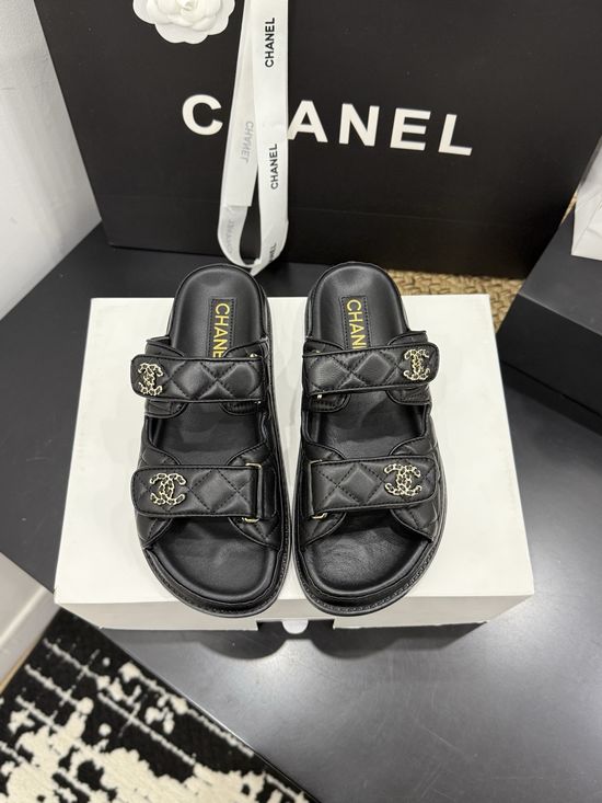 Chanel Premium Leather Sole Casual Footwear with Gift Box