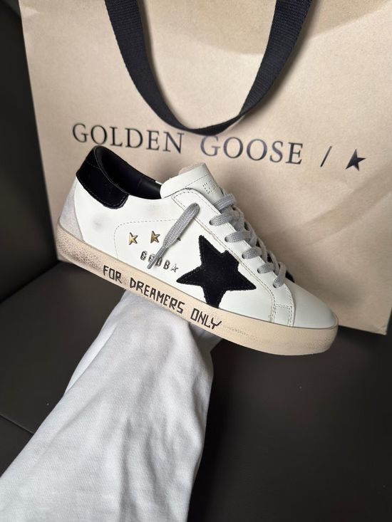 Golden Goose Black Accent Distressed Classic Sneakers