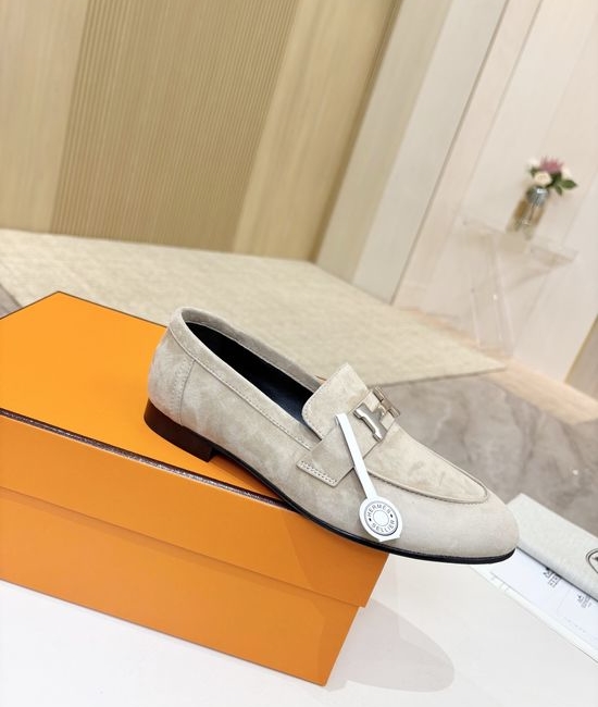Hermes Premium Sheepskin Leather Sole Formal Casual Shoes