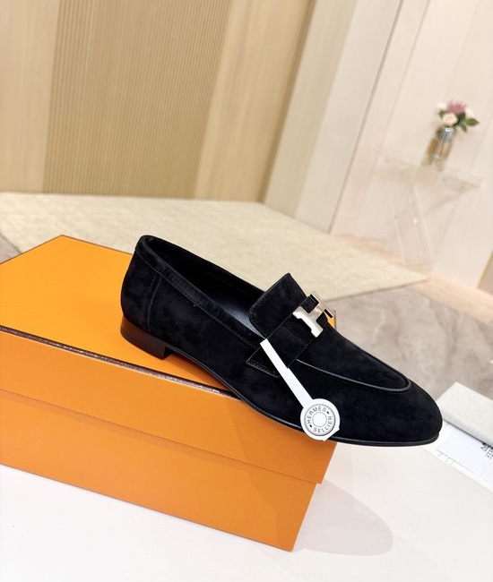 Hermes Premium Sheepskin Leather Sole Formal Casual Shoes