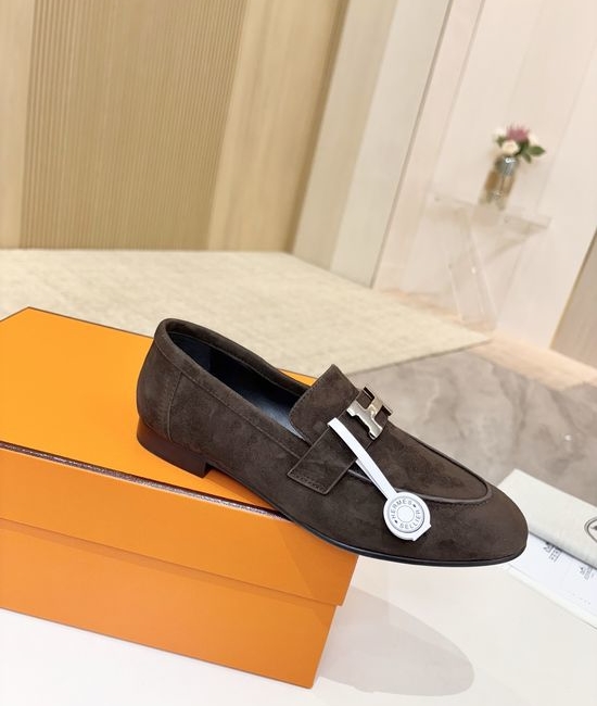 Hermes Premium Sheepskin Leather Sole Formal Casual Shoes