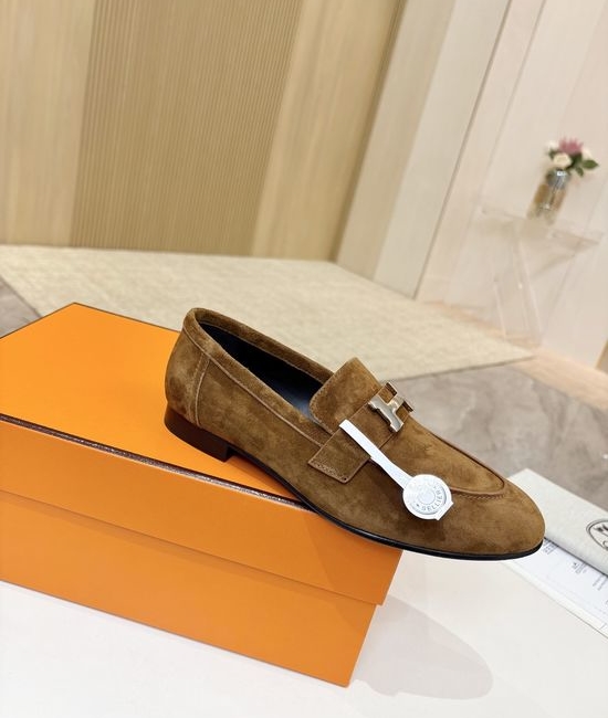 Hermes Premium Sheepskin Leather Sole Formal Casual Shoes