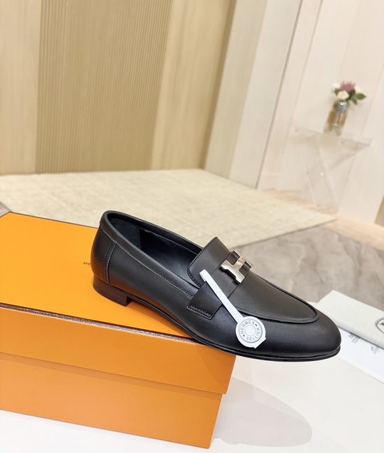 Hermes Premium Sheepskin Leather Sole Formal Casual Shoes