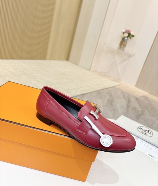 Hermes Premium Sheepskin Leather Sole Formal Casual Shoes