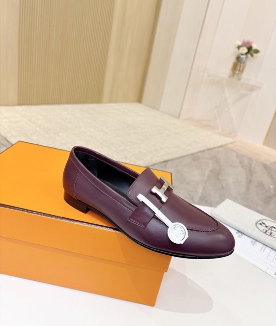 Hermes Premium Sheepskin Leather Sole Formal Casual Shoes