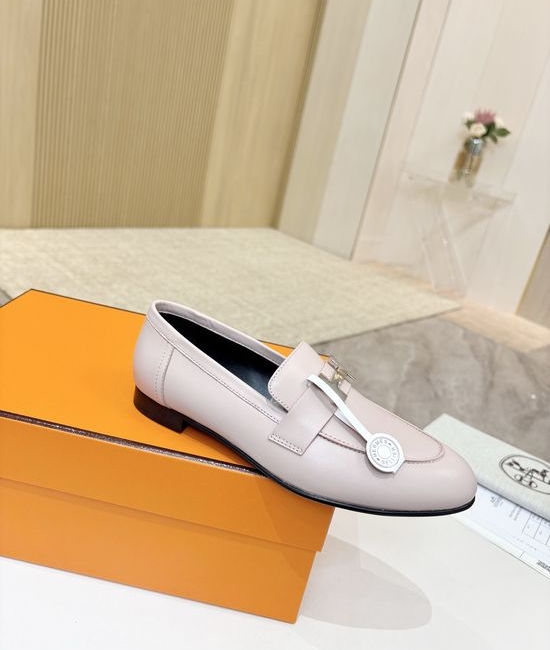 Hermes Premium Sheepskin Leather Sole Formal Casual Shoes