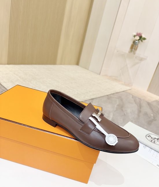 Hermes Premium Sheepskin Leather Sole Formal Casual Shoes