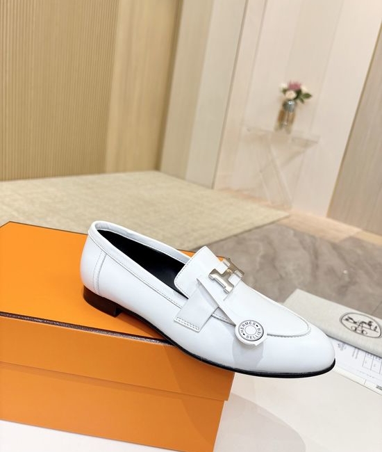 Hermes Premium Sheepskin Leather Sole Formal Casual Shoes