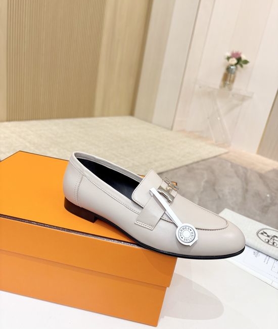 Hermes Premium Sheepskin Leather Sole Formal Casual Shoes
